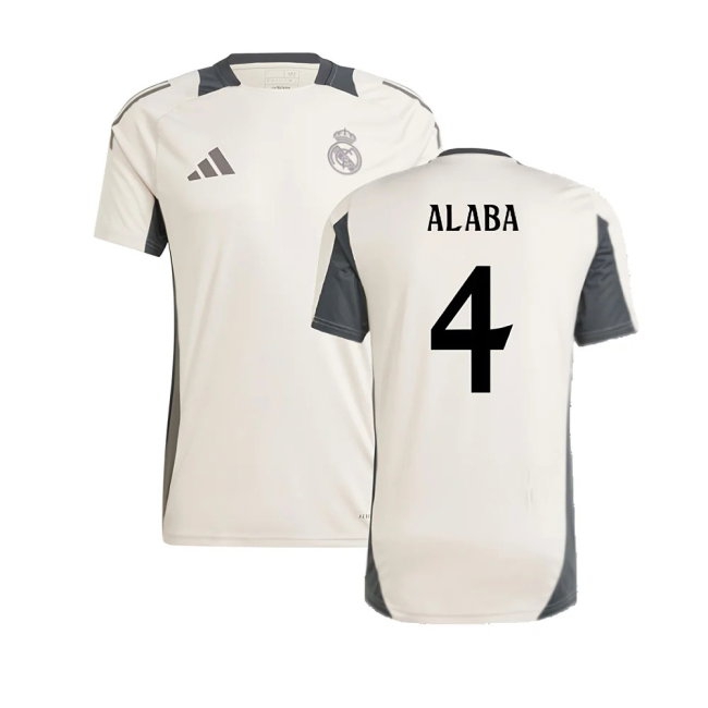 2024-2025 Real Madrid EU Training Jersey (Putty Mauve) (Alaba 4)