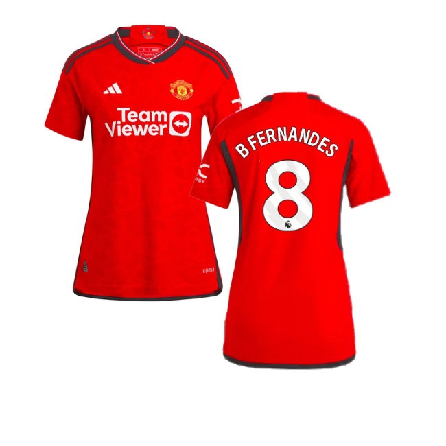 2023-2024 Man Utd match-style Home Shirt (Ladies) (B Fernandes 8)
