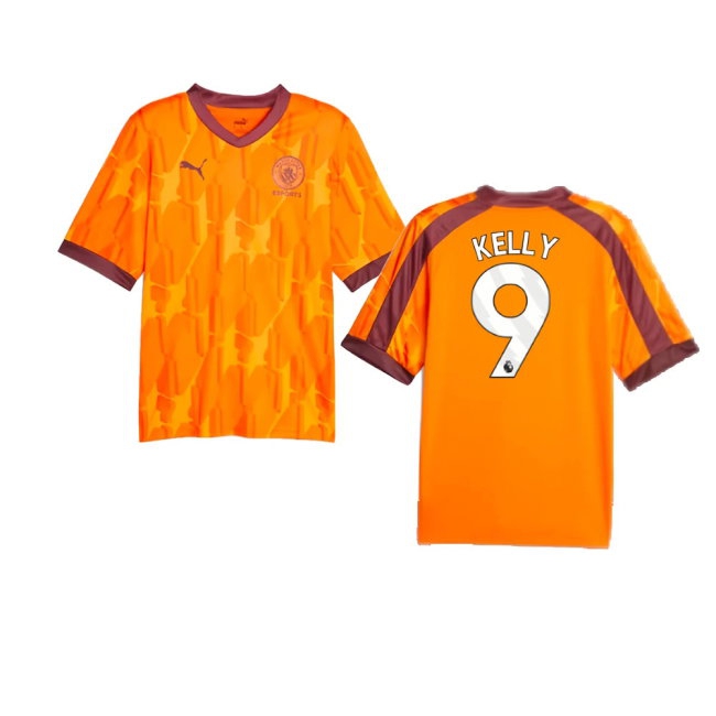 2023-2024 Manchester City eSports Jersey (Orange) (Kelly 9)