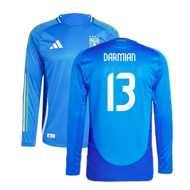 2024-2025 Italy match-style Long Sleeve Home Shirt (DARMIAN 13)