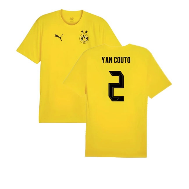 2024-2025 Borussia Dortmund Training Shirt (Yellow) - Kids (Yan Couto 2)