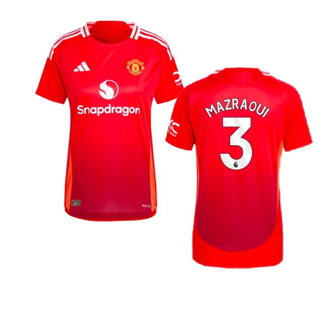 2024-2025 Man Utd match-style Home Shirt (Womens) (Mazraoui 3)