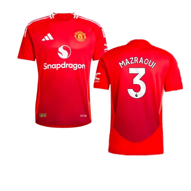 2024-2025 Man Utd match-style Home Shirt (Mazraoui 3)