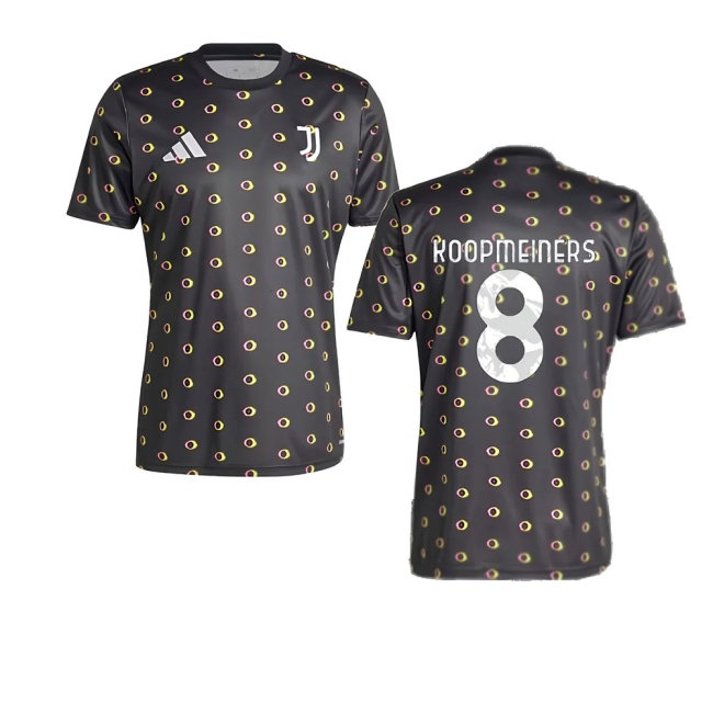 2024-2025 Juventus Pre-Match Shirt (Black) (Koopmeiners 8)