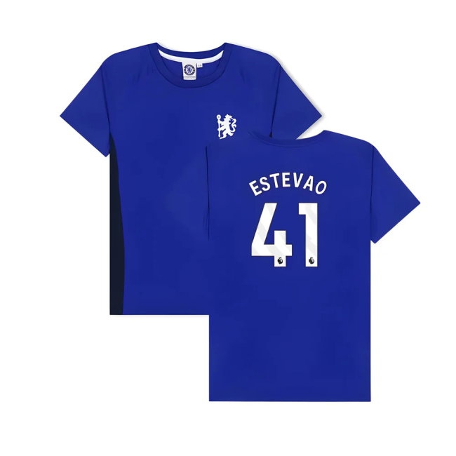 Chelsea Poly T-Shirt (Blue) - Kids (Estevao 41)