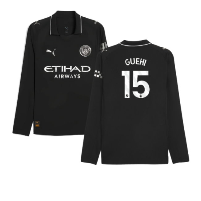 2025-2026 Man City match-style Long Sleeve Away Shirt (Guehi 15)