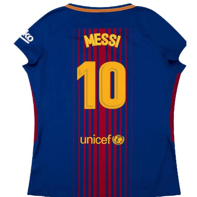 Barcelona 2017-18 Home Shirt (Womens) (XL) (Mint) (Messi 10)