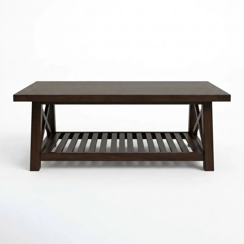 Couchtisch aus Eiche, dunkelbraun 120x60x45cm