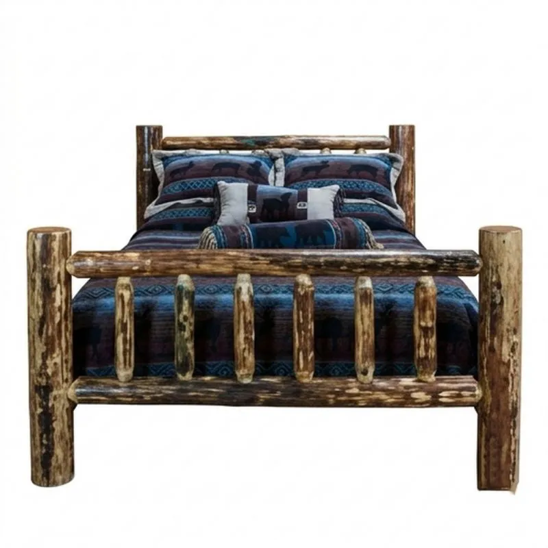 Doppelbett aus massivem Kiefernholz 200x160x100cm