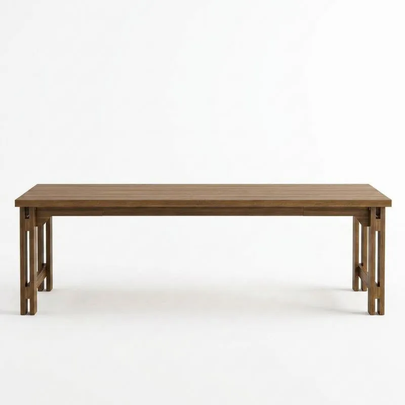 Rechteckiger Esstisch aus Teakholz 200x90x75 cm