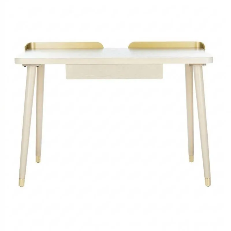 Weißer Schreibtisch aus Massivholz 120cm