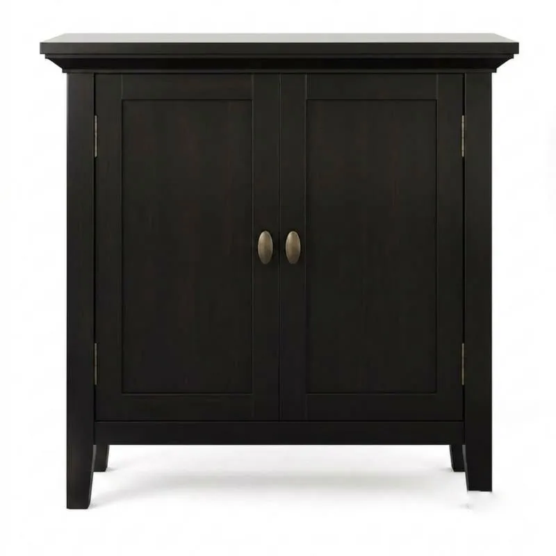 Schwarzer zweitüriger Eichenschrank