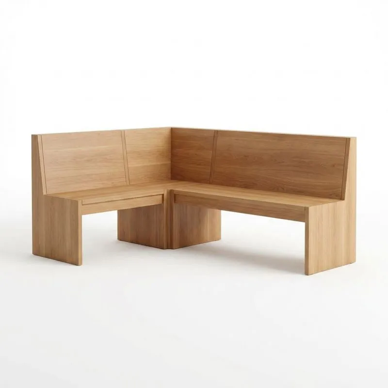 Eckbank aus Eichenholz 150x120x85 cm
