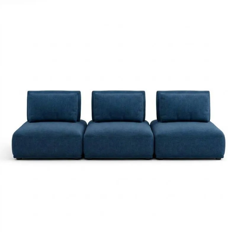 Dunkelblaue modulare Polyester-Sofagarnitur