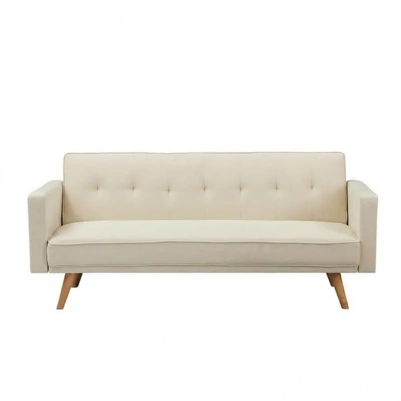 Dreisitzer-Sofa, Polyesterfaser, Eichenbeige
