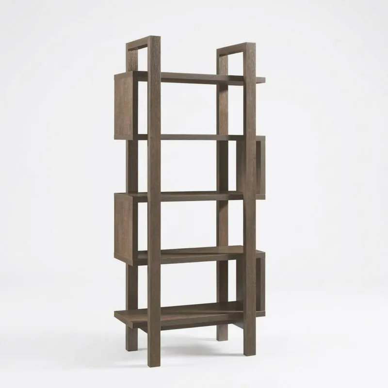 Regal aus Eichenholz Dunkelbraun 180x90x35cm