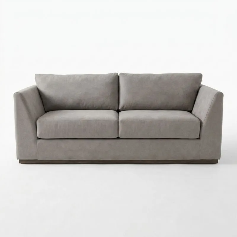 Graues Polyester-Doppelsofa 200cm