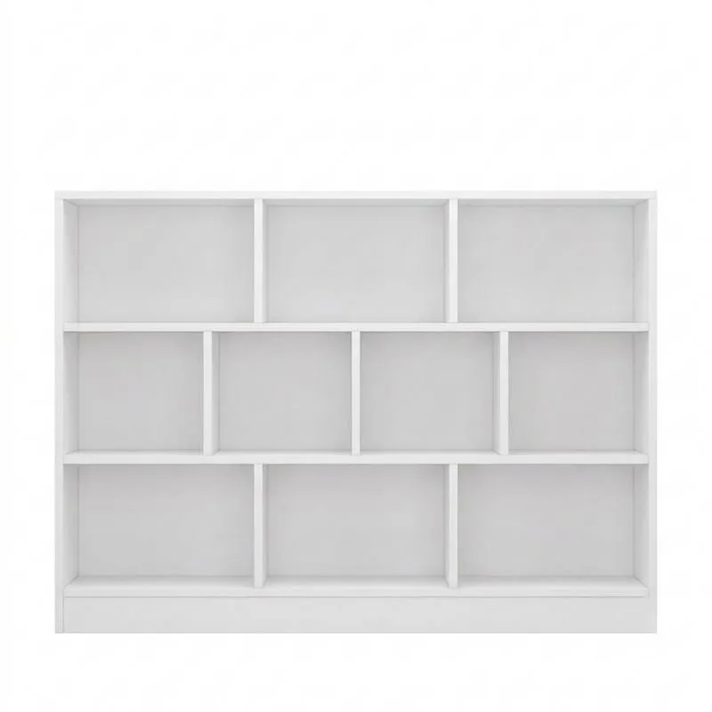 Regal Weiß MDF 90x100x25cm mit 9 Fächern