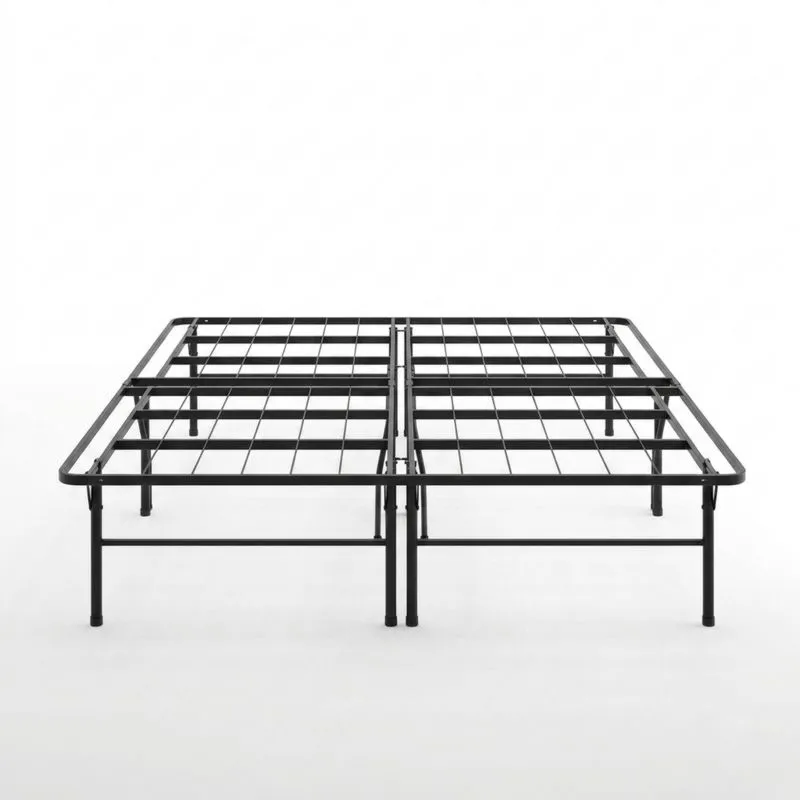 Bettgestell aus schwarzem Stahlgitter 200x140 cm
