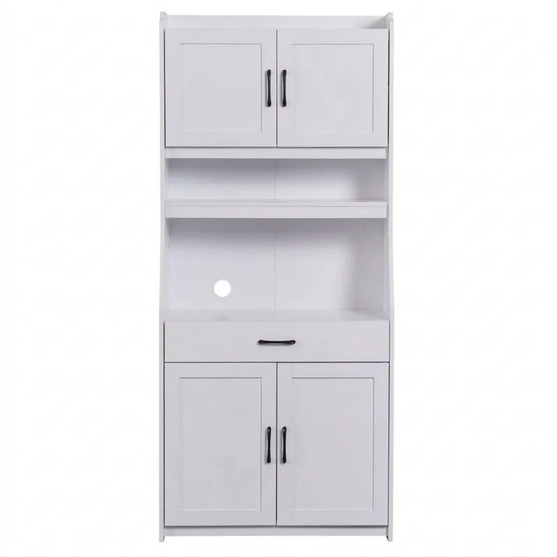Weißer, hoher Kiefernholzschrank aus MDF  180 cm