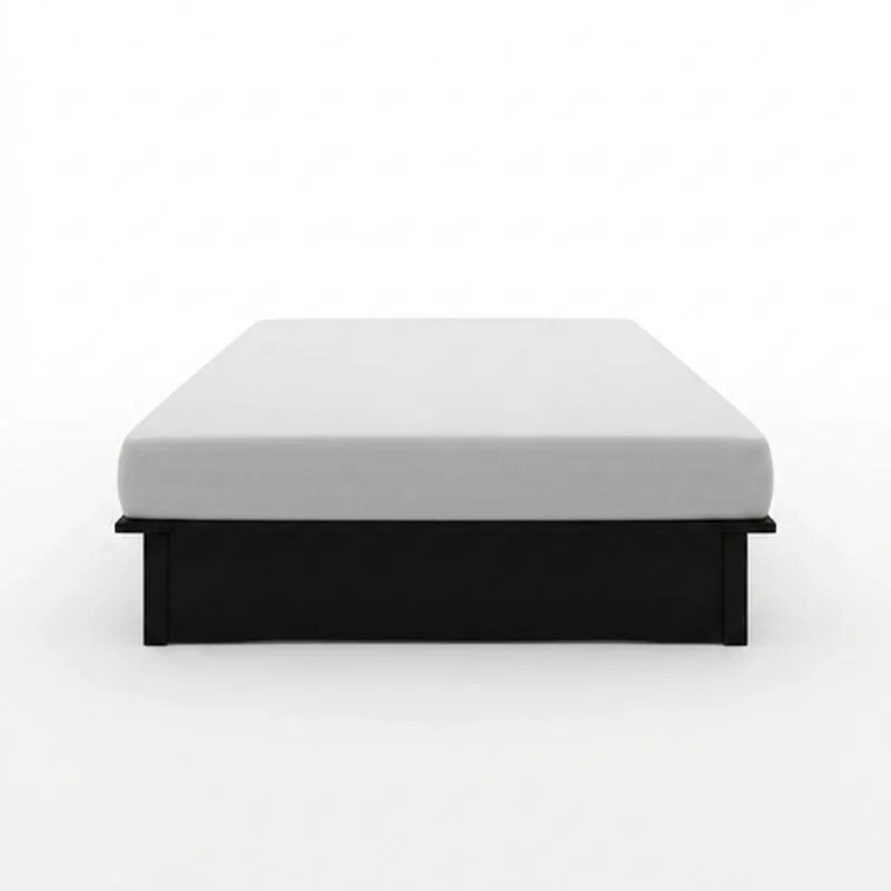 Doppelbett Schwarz MDF mit Polyesterbezug 200x160 cm