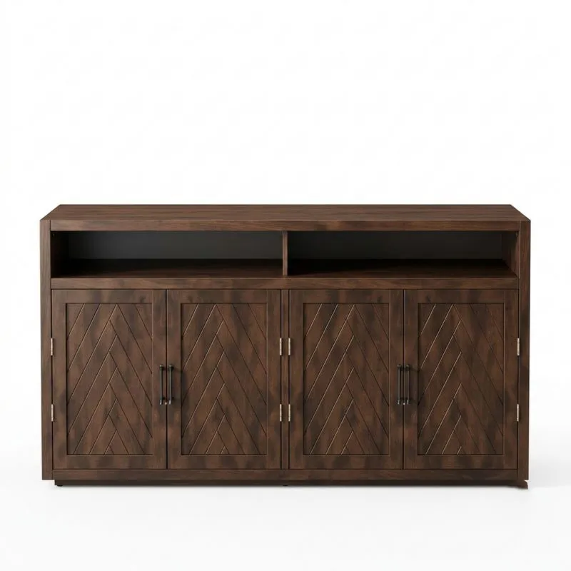 Sideboard aus braunem Nussbaum 160x40x90 cm