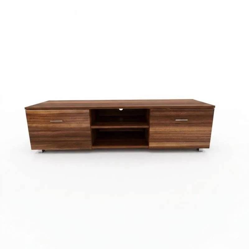 TV-Schrank Nussbaumfurnier 2 Türen 2 Fächer 180x45x40 cm