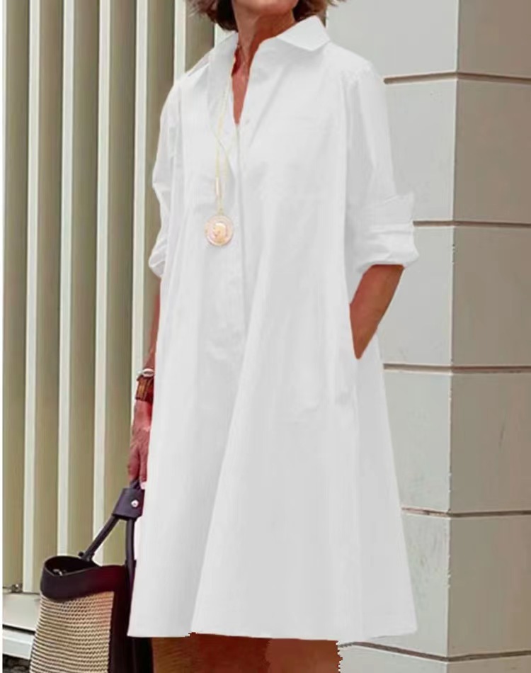 lässiges und elegantes Cardigan-Kleid im Color-Blocking-Stil