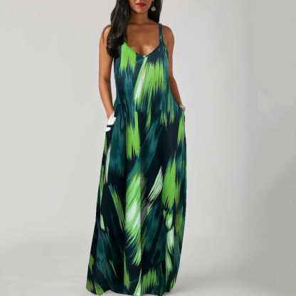 langes Kleid mit mittelhoher Taille