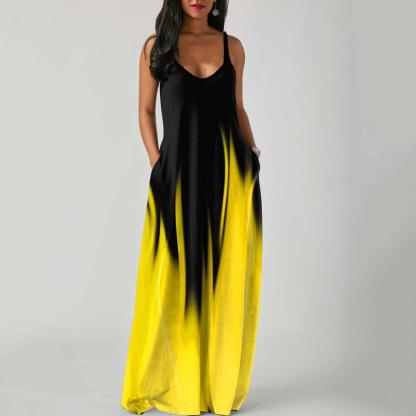 langes Kleid mit mittelhoher Taille