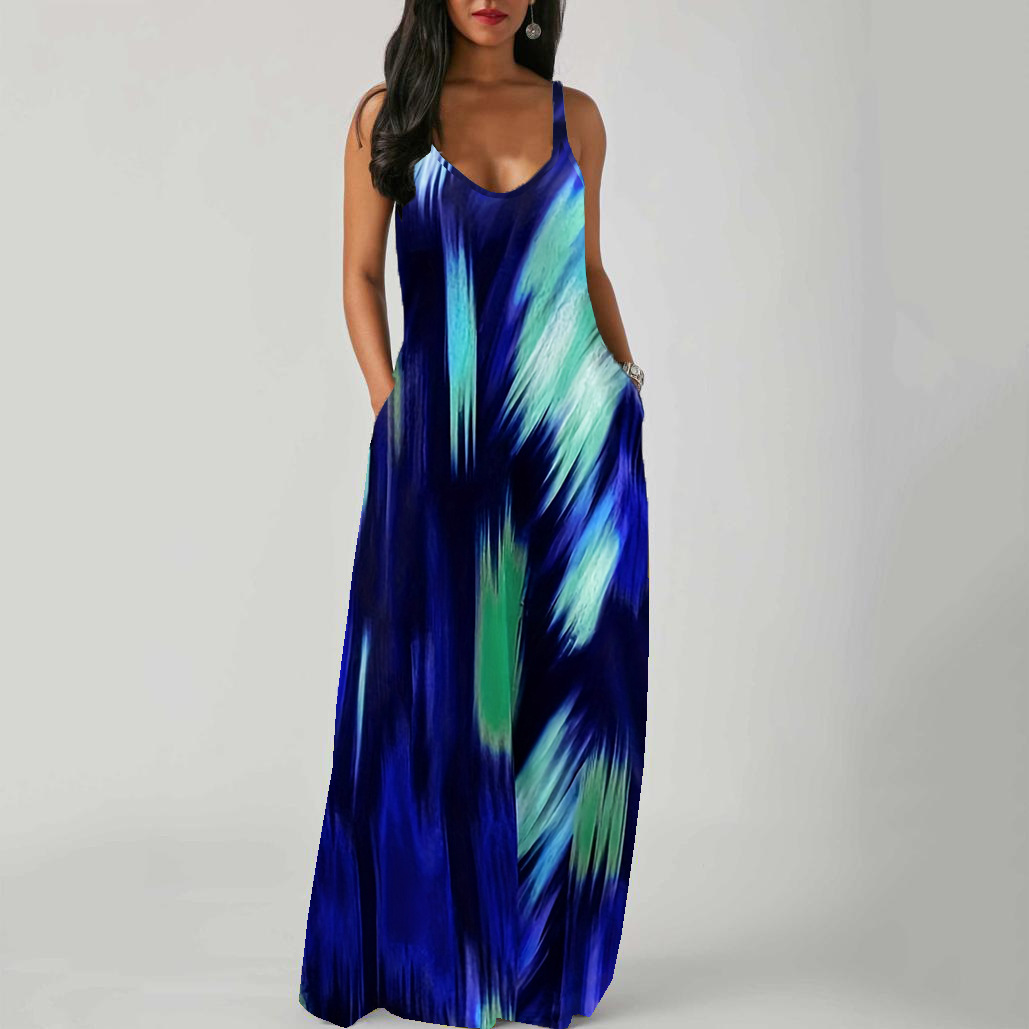 langes Kleid mit mittelhoher Taille