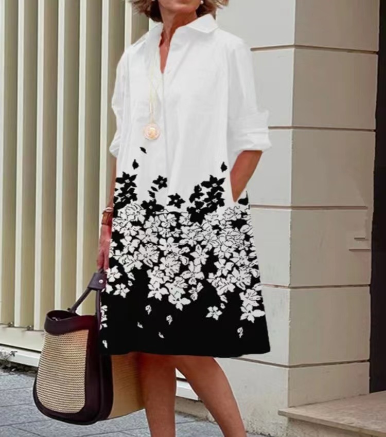 lässiges und elegantes Cardigan-Kleid im Color-Blocking-Stil