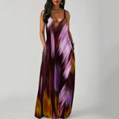 langes Kleid mit mittelhoher Taille