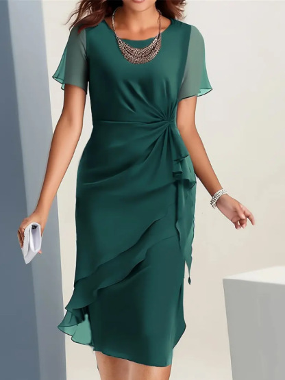 Chiffon-Patchworkkleid