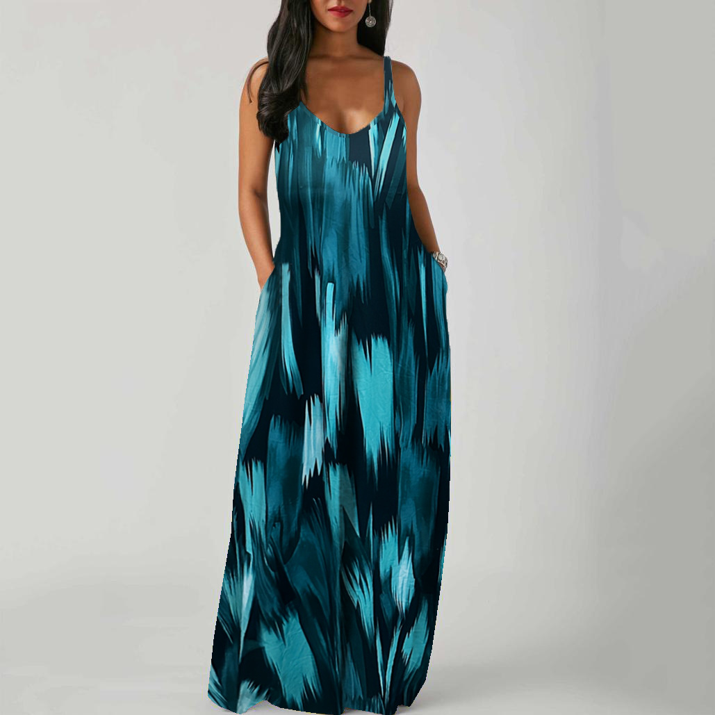 langes Kleid mit mittelhoher Taille