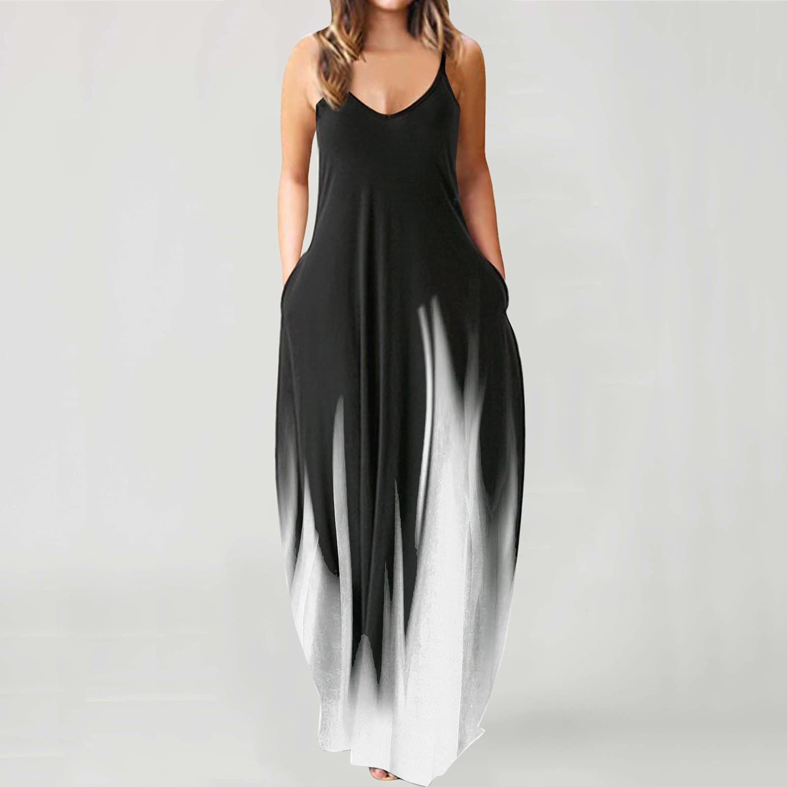 langes Kleid mit mittelhoher Taille