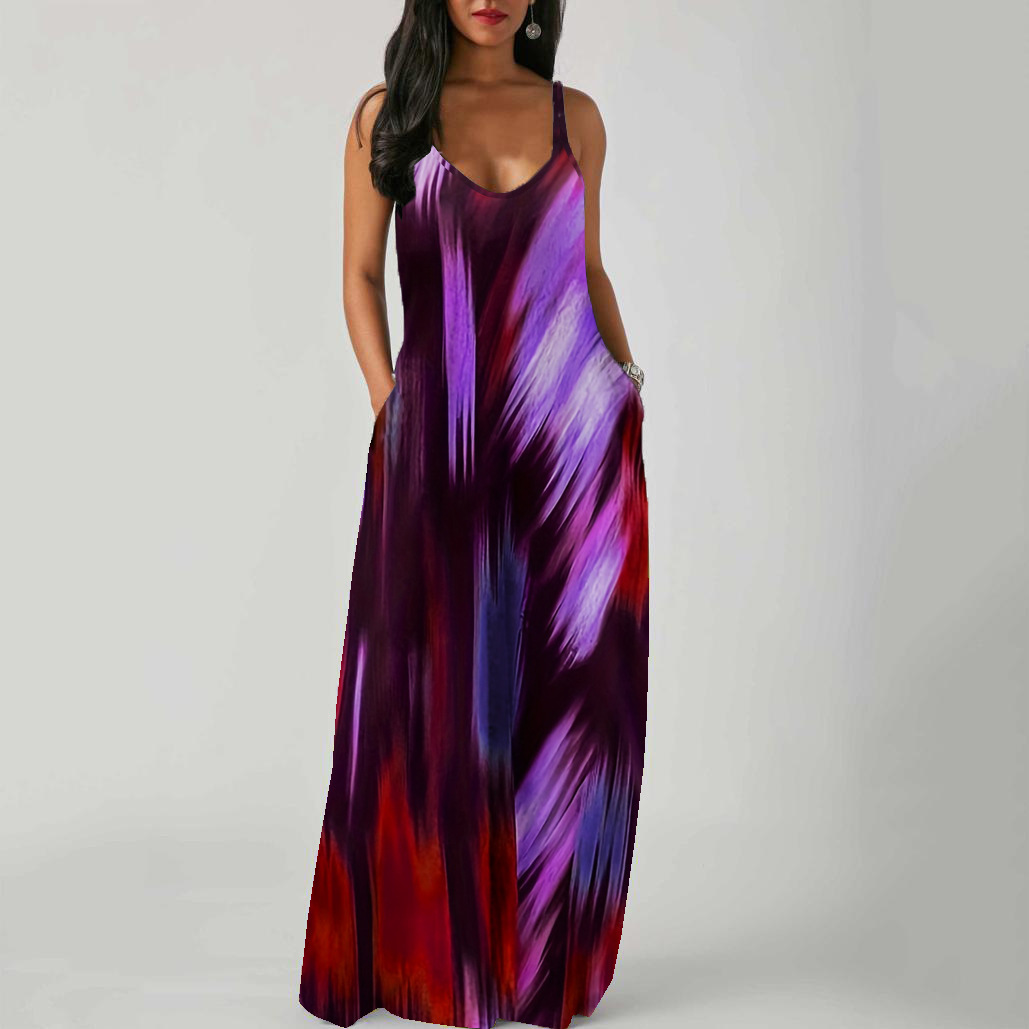 langes Kleid mit mittelhoher Taille