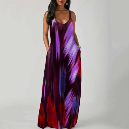 langes Kleid mit mittelhoher Taille