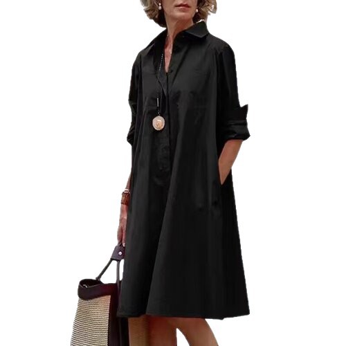lässiges und elegantes Cardigan-Kleid im Color-Blocking-Stil