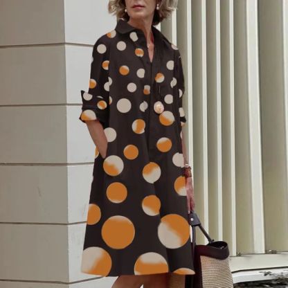 lässiges und elegantes Cardigan-Kleid im Color-Blocking-Stil