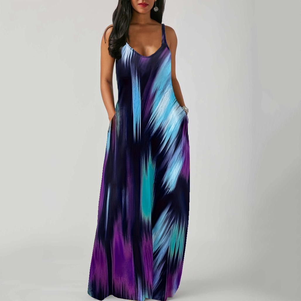 langes Kleid mit mittelhoher Taille