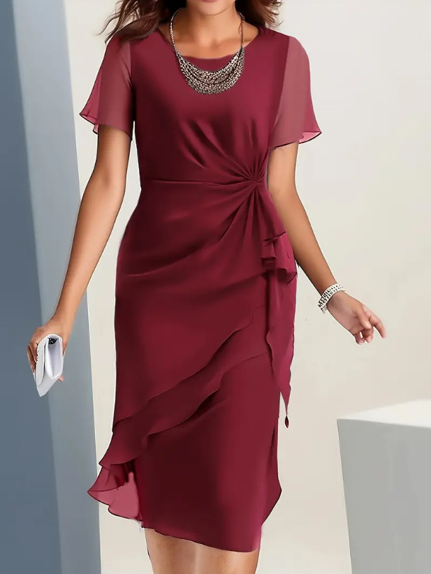 Chiffon patchwork dress