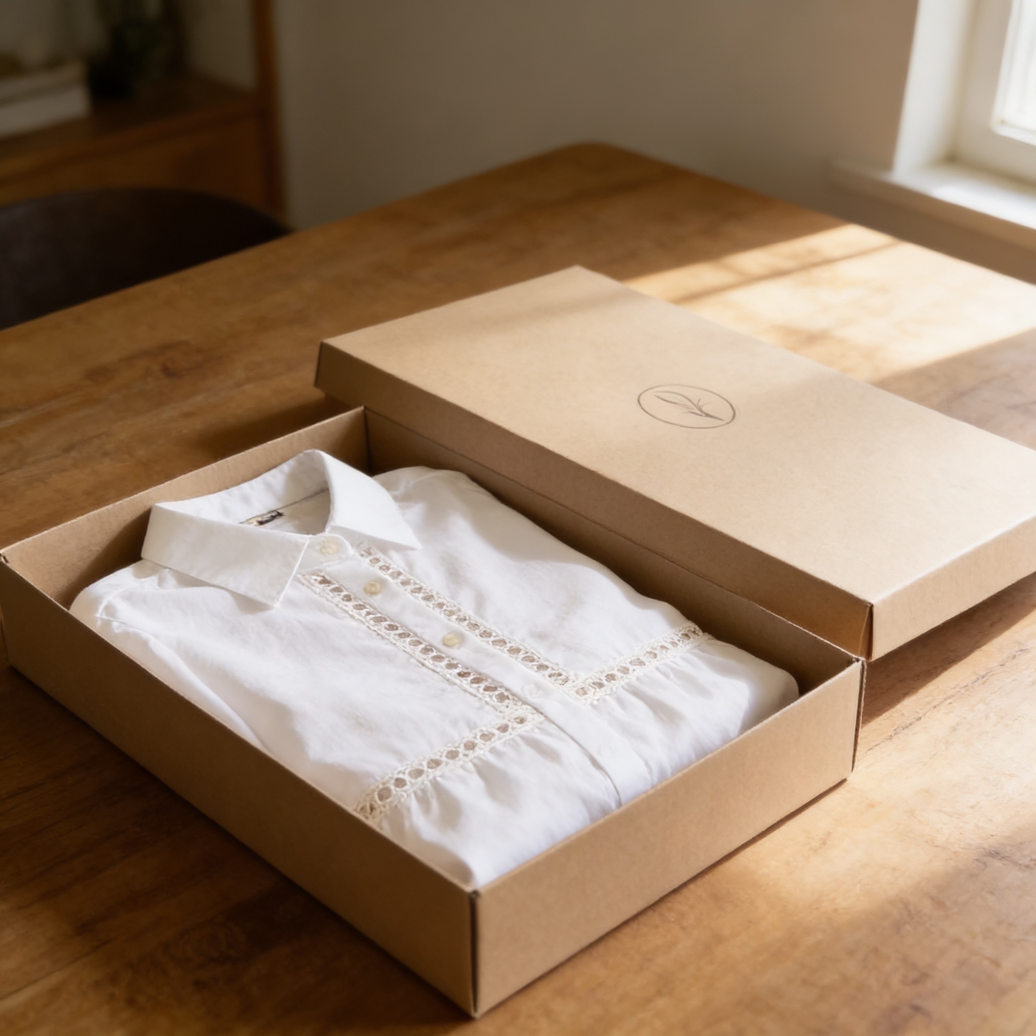 Back view of the Women's Collared Blouse showcasing its fit