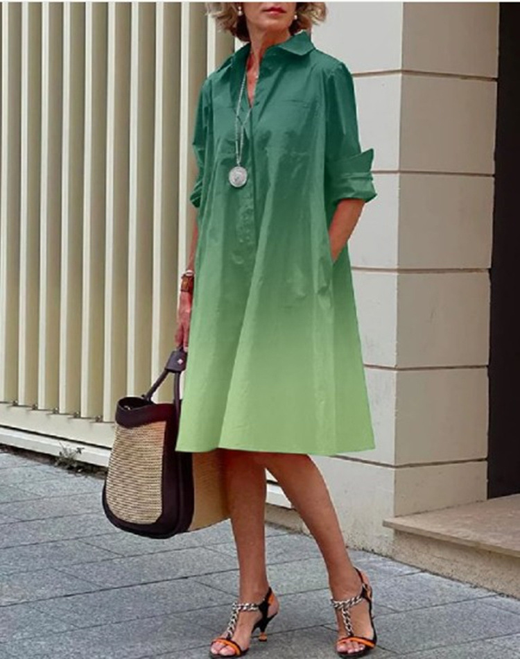 lässiges und elegantes Cardigan-Kleid im Color-Blocking-Stil