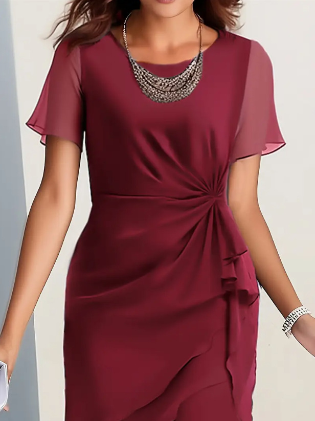Chiffon-Patchworkkleid