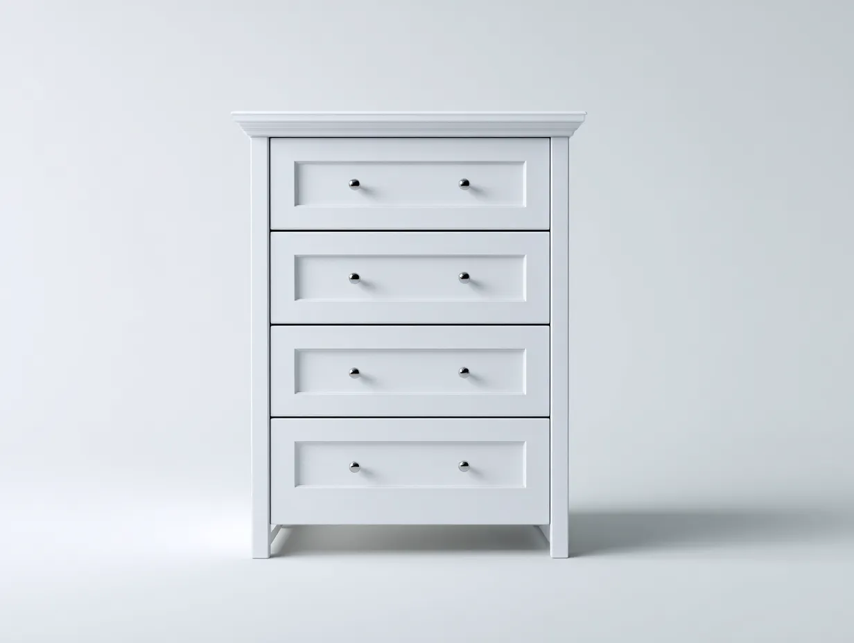 Cassettiera - legno-MDF - 86x39x104 cm - bianco - stile classico-Dengetly