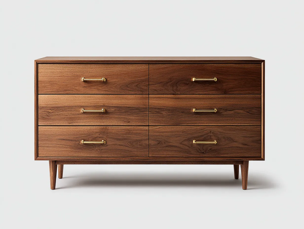 Cassettiera - legno-MDF - 144x43x81 cm - marrone - stile moderno-Dengetly