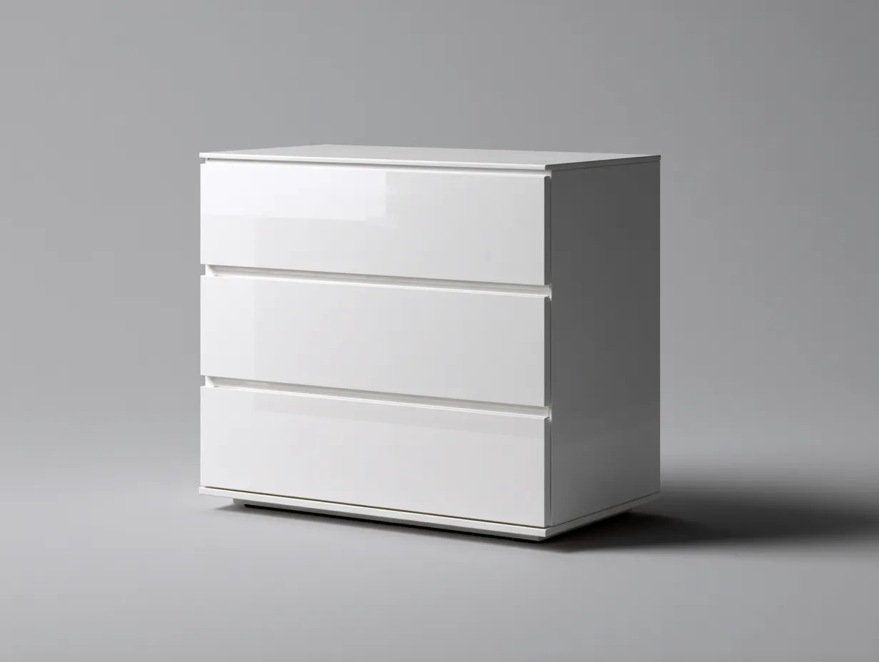 Cassettiera - legno-MDF - 78x40x72 cm - bianco - stile moderno-Dengetly