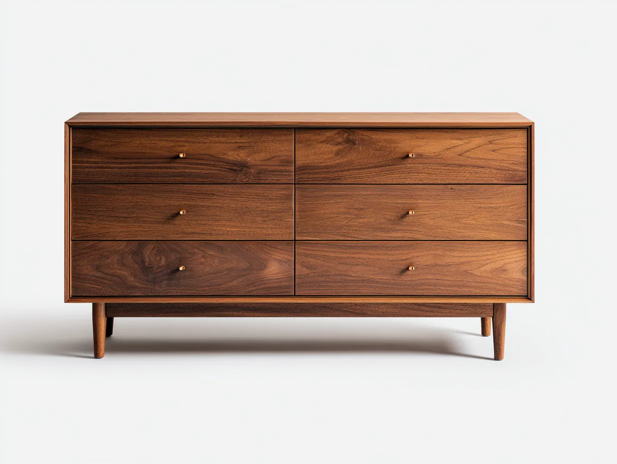 Cassettiera - legno-MDF - 146x42x79 cm - marrone - stile moderno-Dengetly