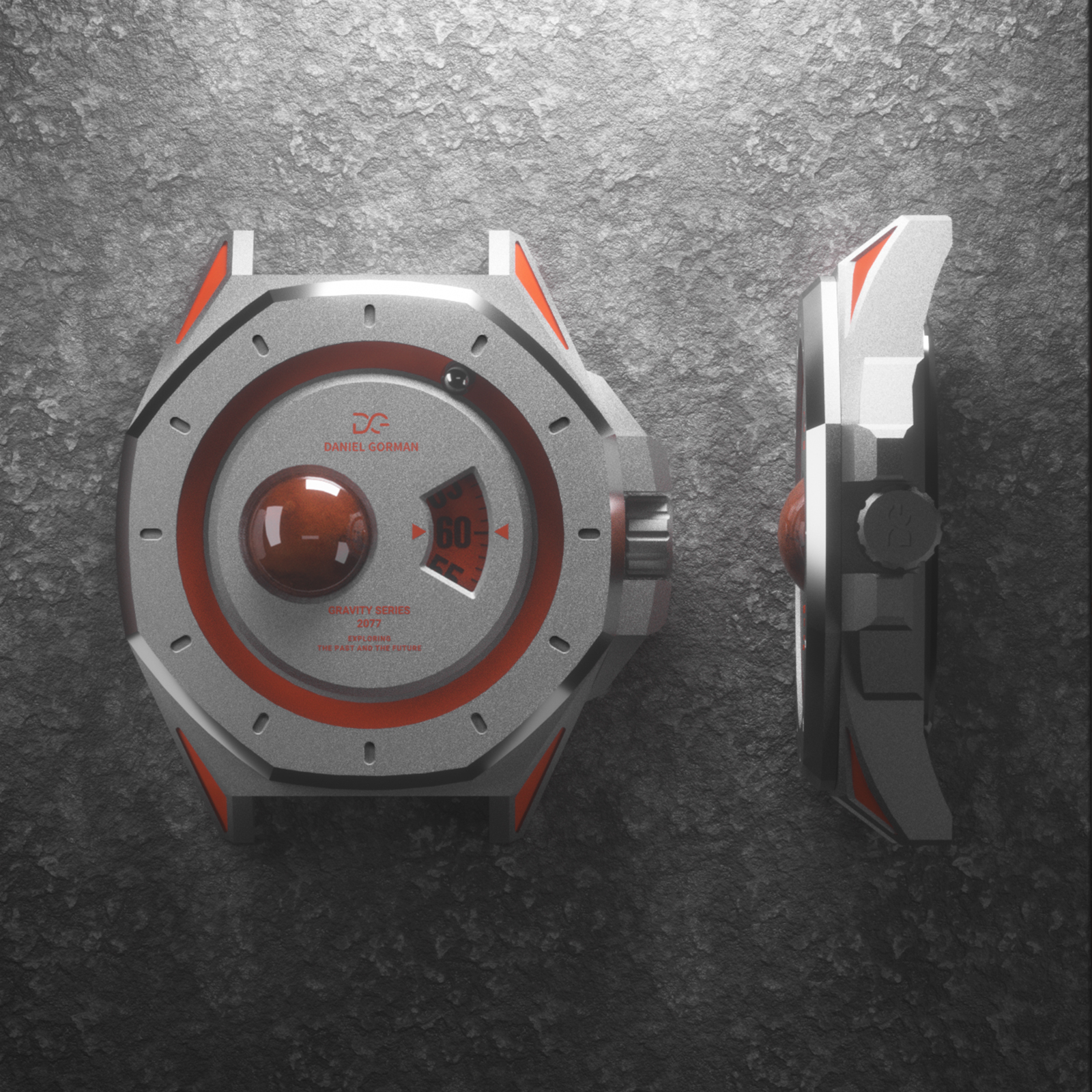 Magnetic Watch for Men Futuristic Orbital Dial Quartz Wristwatch Unique Gift for Men (Mars)DG0132